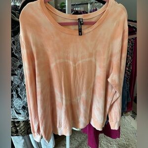 Torrid Sleep pink tie dye heart sweatshirt sz 2 2x